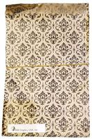 200 pcs Damask Paper Gift Bags Shopping Sales Tote Bags 6" x 9" Brown with Black Damask Design …