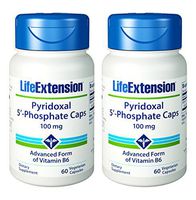 Pyridoxal 5'-Phosphate Caps 100 mg, 60 Vegetarian Capsules-Pack-2