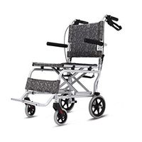 Multifunctional Folding Wheelchair Aluminum Portable Ultra Light Travel Wheelchair Elderly Trolley