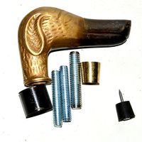 Walking Stick Vintage Antiqe Look Nautical Designer Dog Brass Handel Cane