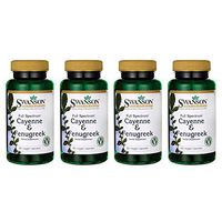 Swanson Full Spectrum Cayenne & Fenugreek 60 Veg Capsules (4 Pack)