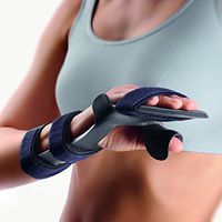 Bort Volar Splint Palm Resting Sprain Immobilizing Arthritis Palsy CTS Fibromyalsia Wrist Finger Brace Cast Medical Grade Made in Germany Charcoal (Chargoal Grey, Medium, Left 6.7" – 7.5" inches)