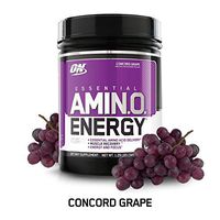 Optimum Nutrition Essential Amino Energy, Concord Grape, Keto Friendly BCAAs, Preworkout and Essential Amino Acids with Green Tea and Green Coffee Extract, 65 Servings
