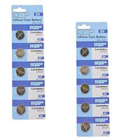 HQRP 10-Pack Battery for Watch Casio QW-119 / QW-120 / QW-262 / QW-265 / QW-438 + HQRP Coaster