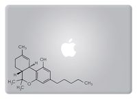 THC Tetrahydrocannabinol Marijuana Molecule Apple Macbook Laptop Decal Vinyl Sticker Apple Mac Air Pro Retina