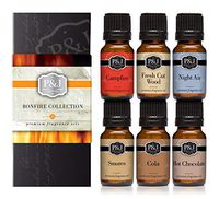 Bonfire Set of 6 Fragrance Oils - Premium Grade Scented Oil - 10ml - Smores, Night Air, Cola, Hot Chocolate, Campfire, Cut Wood
