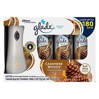 Glade Automatic Spray Cashmere Woods: 1 Automatic Spray Unit; 2 AA Batteries; 3 Refills, 6.2 oz Each, Total: 18.6 oz