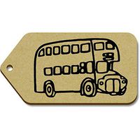 Azeeda 10 x Large 'London Bus' Wooden Gift Tags (TG00063970)