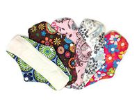 5 Printed Bamboo Mama Cloths/Menstrual/Reusable Sanitary Pads/Panty Liners (Regular, Mix Prints)
