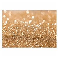 7x5ft Gold Glitter Sequin Spot Backdrop NEW Vinyl Cloth LESS CREASE Computer Printed Bokeh Party Wedding Children Newborn Photography Backgrounds Studio Prop (Updated Material)