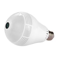 AOLUNO 360 Degree Panoramic Spy Security Hidden WiFi Camera Light Bulb (VR-V380-V9-A)