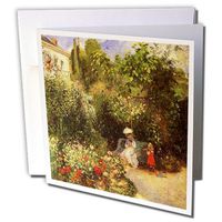 3dRose Pissarro- Gardens Painting - Greeting Cards, 6 x 6 inches, set of 12 (gc_49348_2)