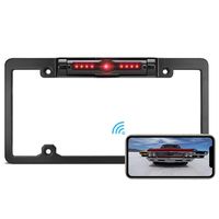 JoyTutus Wifi License Plate Backup Camera Phone App Digital HD Night Vision 170 Wide Angle Rearview Waterproof IP68 Signal Interference-Free Fits All Vehicles Backup Camera License Plate Wireless Wifi