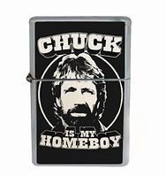 Customized Collectables Chuck is My Homeboy Funny Action Icon Flip Top Oil Cigarette Lighter