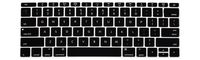 HRH Silicone Keyboard Cover Skin for MacBook New Pro 13" A1708 A1988 No Touch Bar 2018 2017 2016 Release and MacBook 12" A1534 with Retina Display (2015)&A1931(2018) USA Layout Protective Skin,Black
