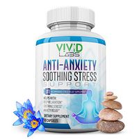 Anti Anxiety & Stress Relief Supplement – Natural Plant Based Herbal Blend for Anxiety Relief, Fatigue Support, Mental Focus, Positive Mood w/Serotonin | Non Drowsy Formula for Memory – 60 Capsules