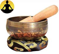 WANG XIAO Tibetan Singing Bowl Set,Chakra Healing Buddhist Bowl Bell Prayer Handmade Hand Beaten Promotes Peace Spiritual Gift