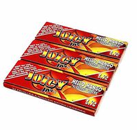 Juicy Jay's Mello Mango flavored rolling papers 1 1/4 Size 3 Packs Booklets 32ea
