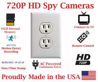 SecureGuard Power Receptacle Wall Outlet 720P Spy Camera SD Card DVR Nanny Camera (WHITE)