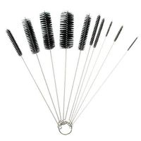 SimpleLif 10Pc Household Bottle Tube Brushes Cleaning Brush Set Home Kitchen Clean Tool Black