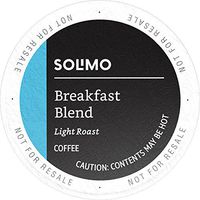 Amazon Brand - 100 Ct. Solimo Light Roast Coffee Pods, Breakfast Blend, Compatible with Keurig 2.0 K-Cup Brewers