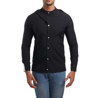 Mens Shirts Promotion,deatu Clearance Personality Men Autumn Casual Slim Fit Long Sleeve Solid T Shirt Top Blouse (B-Black,XL)