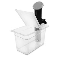 EVERIE Sous Vide Container 7 Quart with Collapsible Hinge Lid for Anova Bluetooth 800w or Wi-Fi 900w or AN500-US00 1000w, Not for Nano