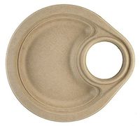 World Centric PL-SC-9CUP 100% Compostable Unbleached Party Plate with Cup Holder, 9" (Pack of 400)