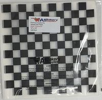 Dry Waxed Deli Paper Sheets - Paper Liners for Plasic Food Basket (100 Pack Black Chekered)