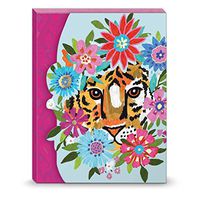 Punch Studio Molly & Rex Pocket Note Pad with Front Inside Pocket (Floral Tiger)