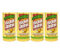 Bon Ami Powder Cleanser for Kitchens & Bathrooms - All Types of Surfaces, Cleans Grime & Dirt, Polishes Surfaces, Absorbs Odors (4 Pack)