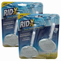 RID-X Septic Tank System Treatment and Toilet Bowl Cleaner, Spring Waterfall Scent, 4 Month Supply Dual Action Blocks, 4 Count