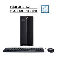 2020 Newest Acer Aspire TC 885 Desktop (8th Gen Intel 6-Core i5-8400 up to 4.0 GHz, 16GB DDR4 RAM, 512GB SSD (Boot) + 1TB HDD, Intel UHD Graphics 630, WiFi, Bluetooth, HDMI, Windows 10 Home)
