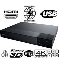 SONY S6200 2K/4K Multi System Blu Ray Disc DVD Player - PAL/NTSC - 2D/3D - Wi-Fi - Comes with 100-240 Volt to use World Wide & 6 Feet HDMI Cable