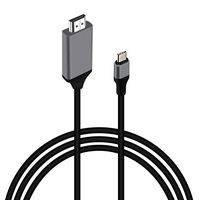USB C to HDMI Cable(4K@30Hz/6.6ft/2.0m) MOREFINE USB 3.1 Type C Male (Thunderbolt 3) to HDMI Male 4K Adapter Cable for MacBook Pro iMac ChromeBook Pixel Galaxy S8/S8 Plus LG G5/G6 Surface Book 2 Gift