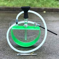 Zwq&zj Available Hookah Set Acrylic Shisha with Sheesha Silicone Bowl Hose Metal Tongs Narguile Water Pipe Accessories,B