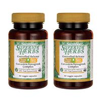 Swanson Controlled Release Curqfen Curcumin/Fenugreek Complex 60 Veg Capsules (2 Pack)