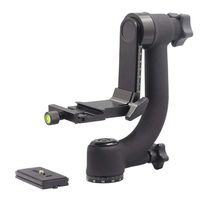 Professional Heavy Duty Metal 360 Degree Panoramic Gimbal Tripod Head with Arca-Swiss Standard 1/4'' Quick Release Plate and Bubble Level for Digital SLR Cameras up to 30lbs/13.6 kg