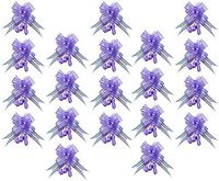 20pcs Pull Bows Mini Gift Wrapping Bows Gift Knot Ribbon Bows for Christmas, Wedding, Party, Valentine's Decoration and Birthday Present Ties - Purple