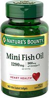 Nature's Bounty Fish Oil 1290 mg Mini Odorless Softgels, 90 Count