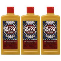 Brasso Metal Polish, 8 oz Bottle for Brass, Copper, Stainless Steel, Chrome, Aluminum, Pewter & Bronze, 8 oz (Pack of 3)