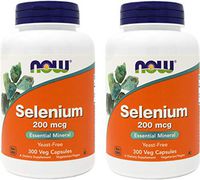Now Selenium 200 mcg, 300 Veg Capsules (Pack of 2), Non-GMO, Vegan, Kosher