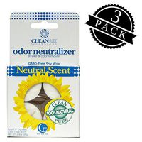 CLEAN AIR Way Out Wax Aromatherapy Candles, Neutral Fragrance, (12 Tea Lights, 3 Packs of 4 Each); Hand Poured Soy Candles w/Pure Essential Oils, All-Natural Deodorizer