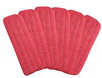 Microfiber Mop Replacement Pads for Wet/Dry Mop Floor Cleaning Pad Fit All Spray Mops (6 Pack)