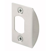 Prime-Line E 2457 Standard Latch Strike, 1-5/8 in., Steel, Satin Nickel Finish (Pack of 2)