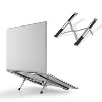 Nllano Laptop Stand Portable Foldable Ergonomic Aluminum Laptop Stand for Desk, Ventilated Laptop Riser Notebook Holder Stand Compatible MacBook/Air/Pro, Dell XPS, HP More Up to 15.6" Laptop Tablet