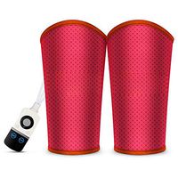 Massaging Heated Knee Brace Wrap Support Comfortable Heated Knee Heat Knee Brace Wrap Electric Heating Pad Warm Therapy for Men Women (Color : Red, Size : Free Size)