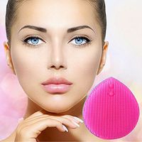 Fine Silicone Facial Brush, Cleanser and Exfoliator for Healthy Radiant Glow for Face, Neck and Decolletage