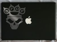 Five Finger Death Punch Skull 6" Vinyl Car Truck Decal Sticker Cool Bands Awesome Rock Grunge Music (silver)