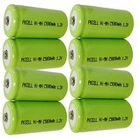 1.2V C 5000mAh NIMH Rechargeable Battery Button Top 8Pcs